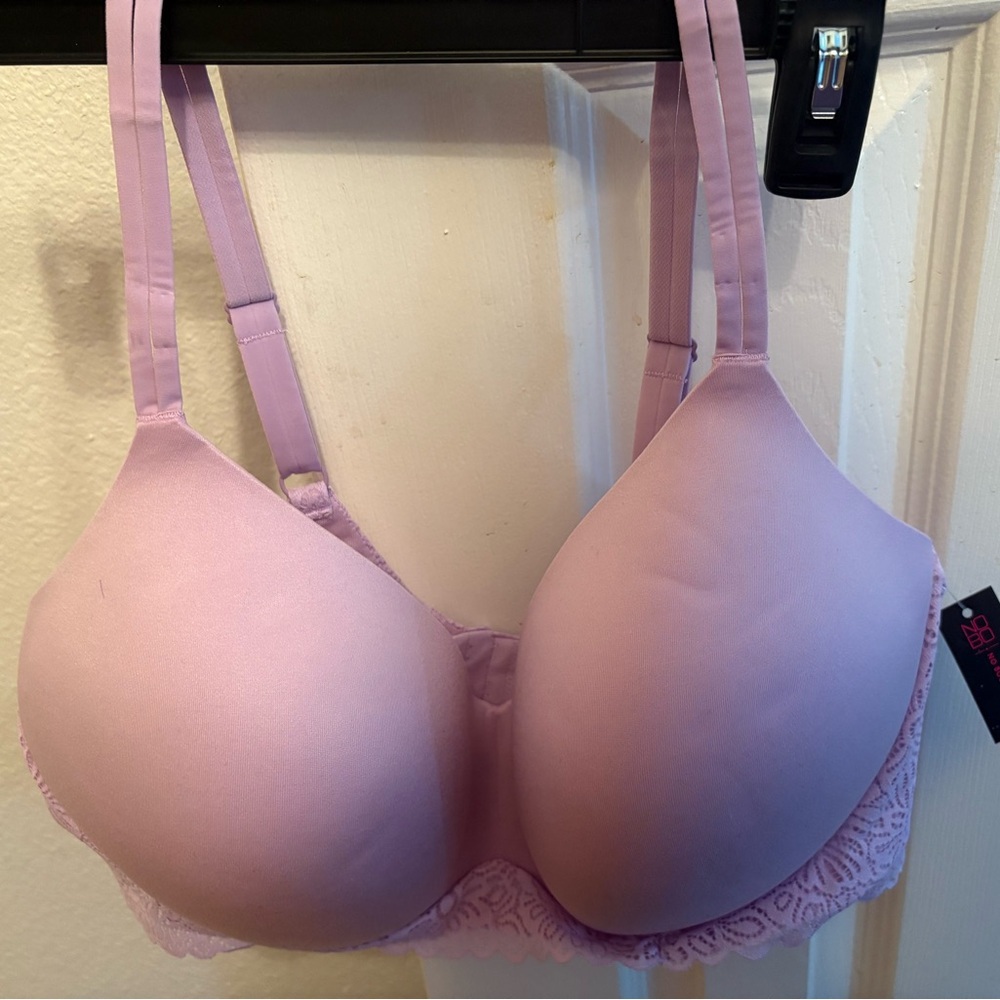 Lavender Lace Trim Bra